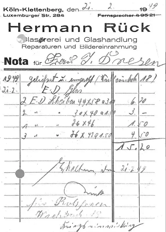 Hermann Rück Rechnung Hermann Rück Rechnung